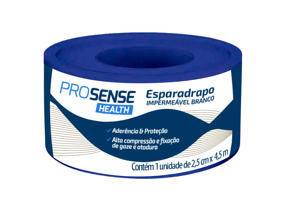ESPARADRAPO BRANCO PROSENSE SAÚDE 2,5 CM X 4,5 M