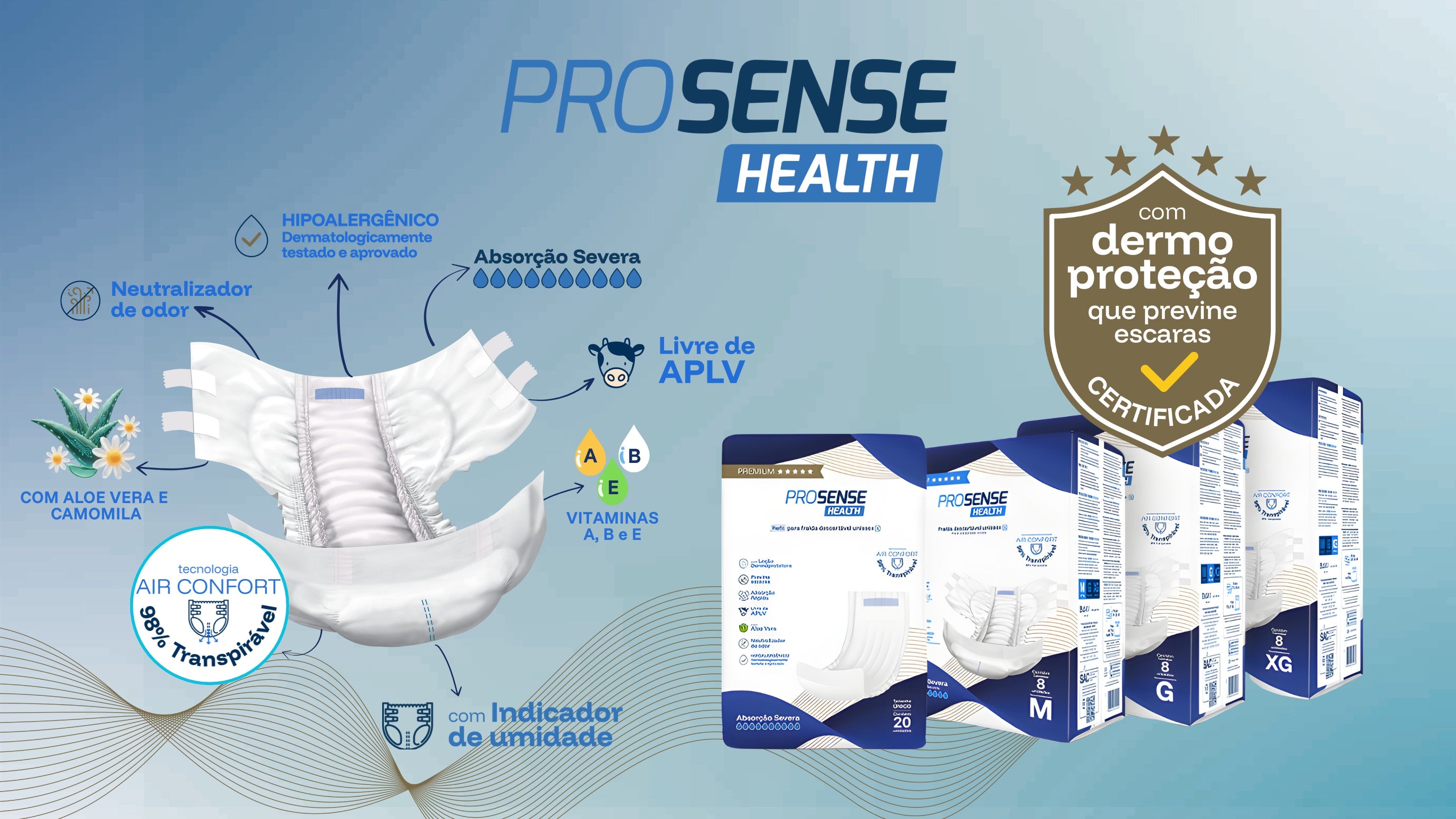 FRALDA GERIATRICA DERMOPROTETORA PROSENSE HEALTH G