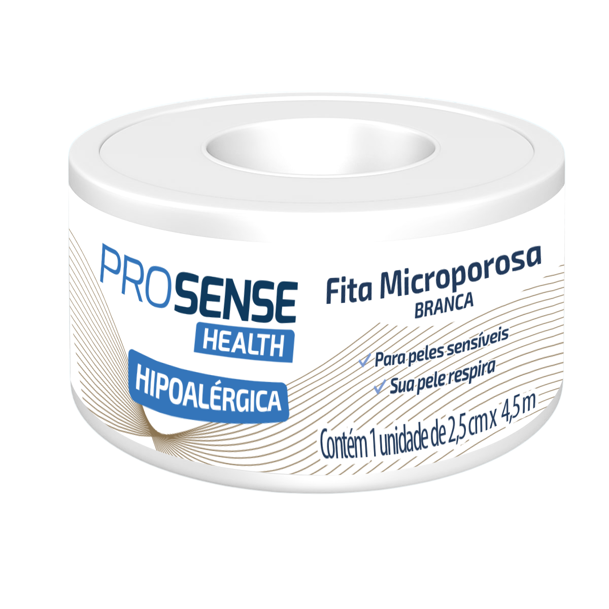FITA MICROPOROSA BRANCO PROSENSE SAÚDE 2,5 CM X 4,5 M