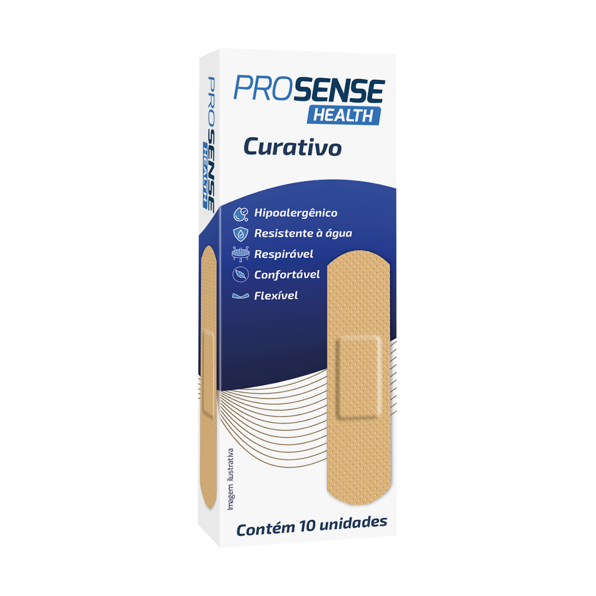 CURATIVO PROSENSE HEALTH BEGE C/ 10 UND